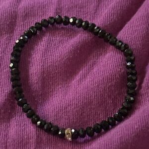Elegant Black Beaded Bracelet